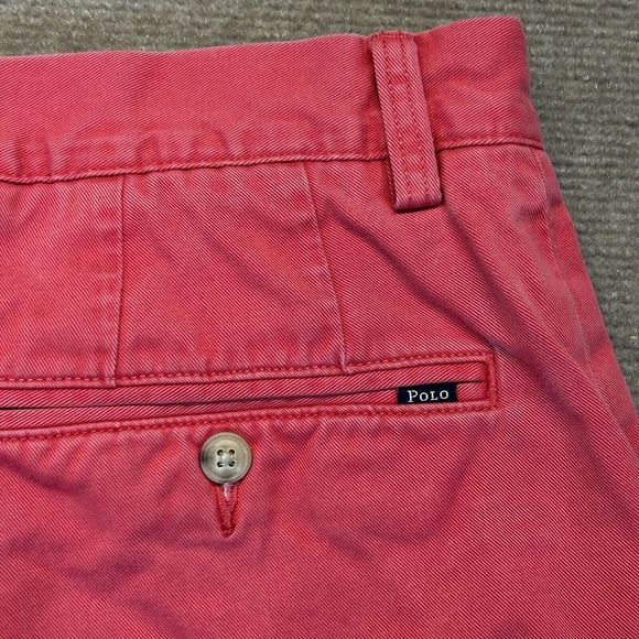 Polo Ralph Lauren Shorts Measured Size 32 Classic Fit Pink Salmon 8.5" Inseam - Picture 9 of 9